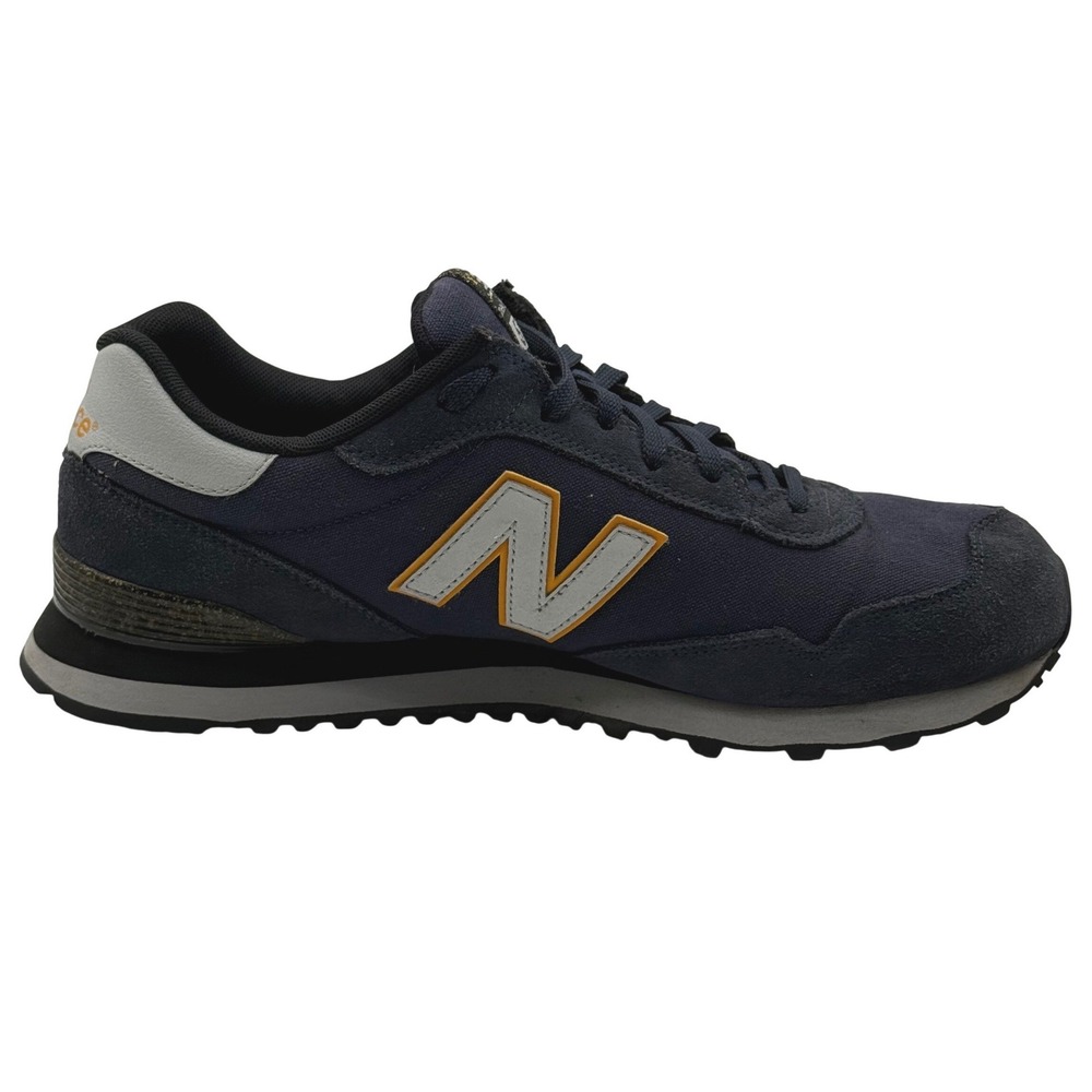 New Balance 515 Mens Size 12 Navy Blue Silver Yellow Sneakers ML515NBR Running - Picture 4 of 8